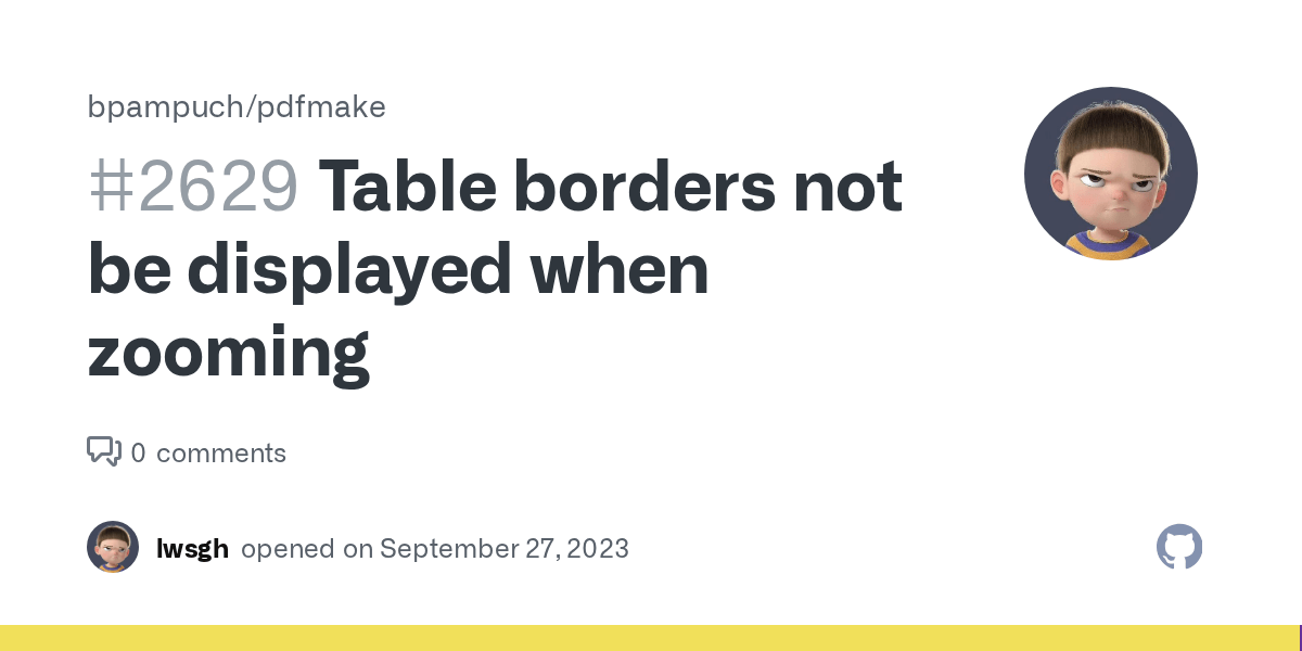 Table borders not be displayed when zooming · Issue 2629 · bpampuch/pdfmake · GitHub