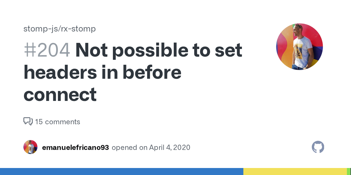 Not possible to set headers in before connect · Issue 204 · stompjs
