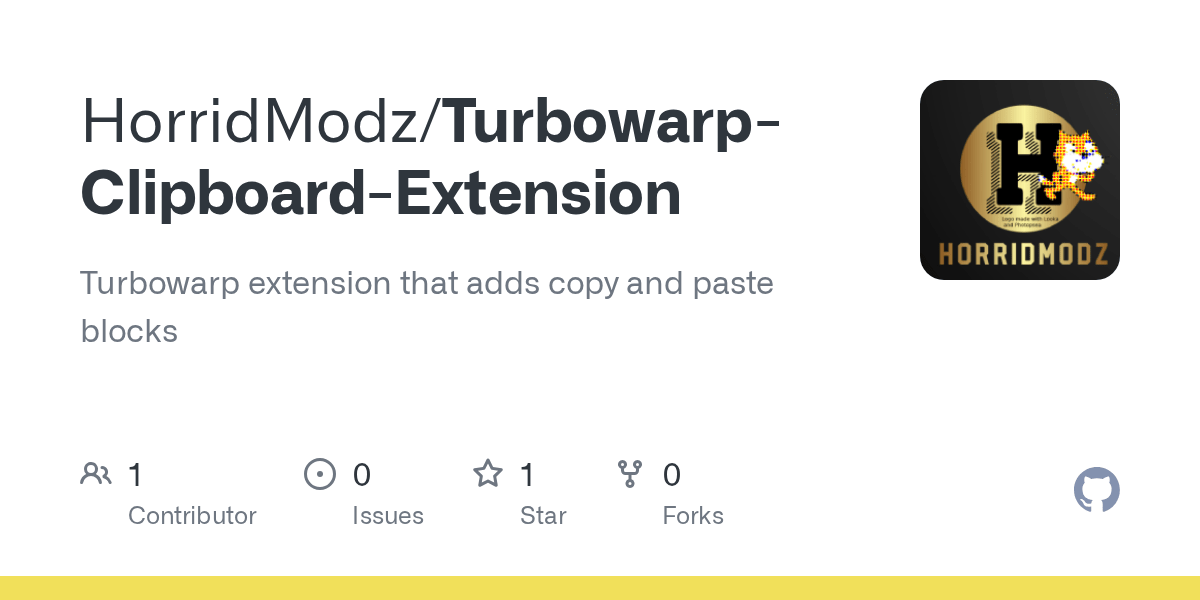 GitHub CS2627883/TurbowarpClipboardExtension Turbowarp extension