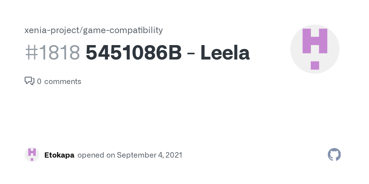 5451086B Leela · Issue 1818 · · GitHub