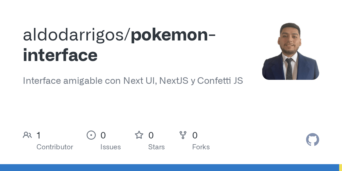GitHub aldodarrigos/pokemoninterface Interface amigable con Next UI