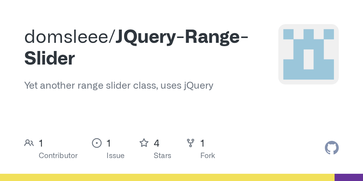 GitHub domsleee/JQueryRangeSlider Yet another range slider class