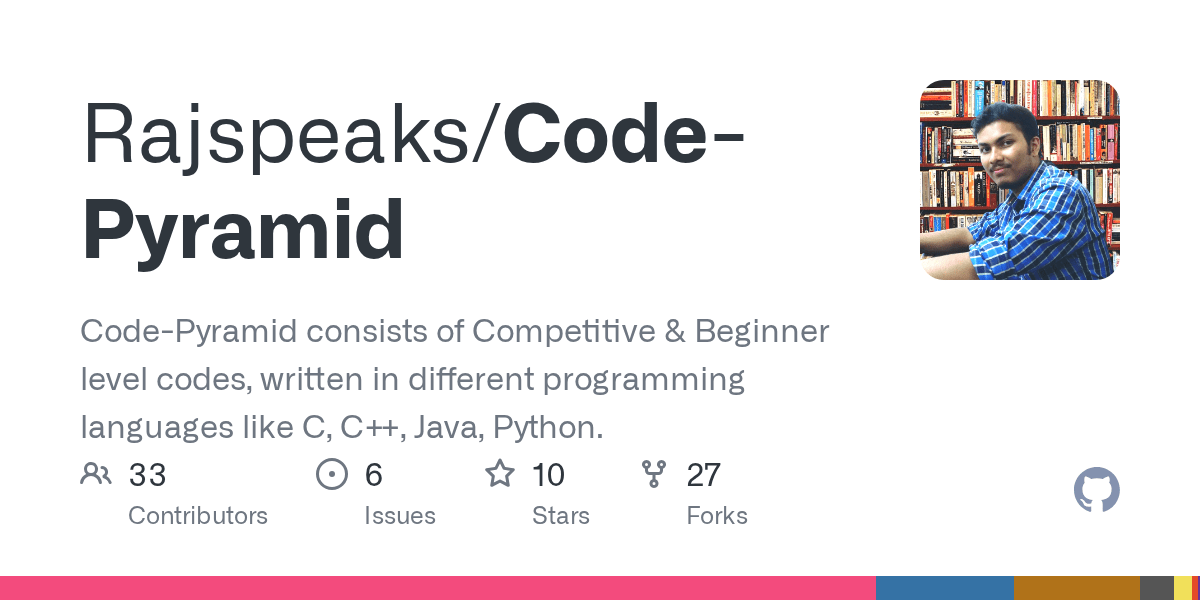 GitHub Rajspeaks/CodePyramid CodePyramid consists of Competitive