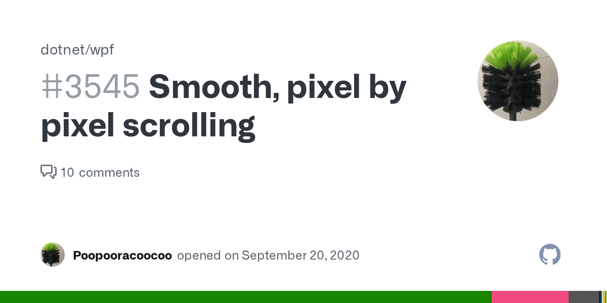 Smooth, pixel by pixel scrolling · Issue 3545 · · GitHub