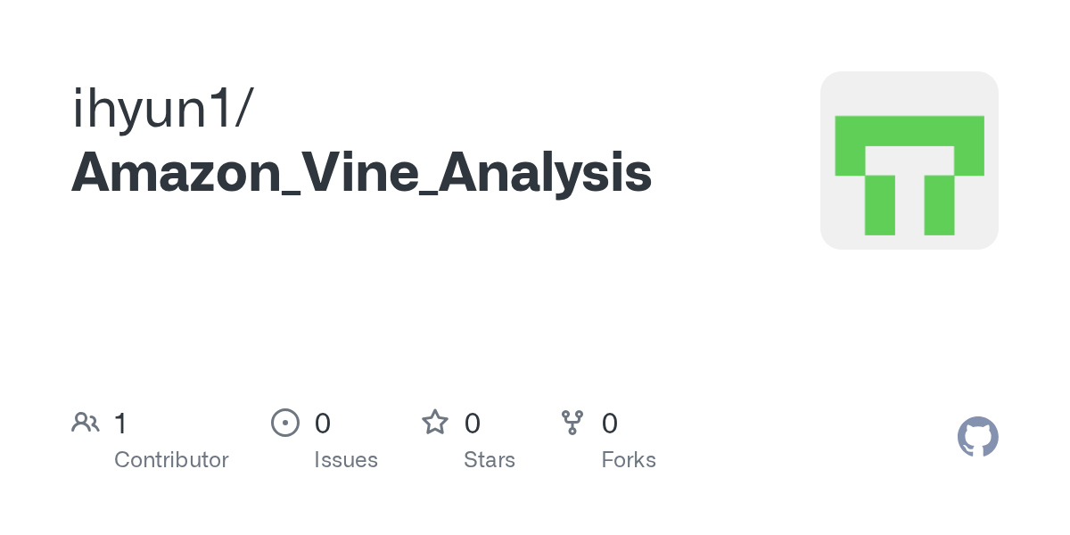 GitHub ihyun1/Amazon_Vine_Analysis