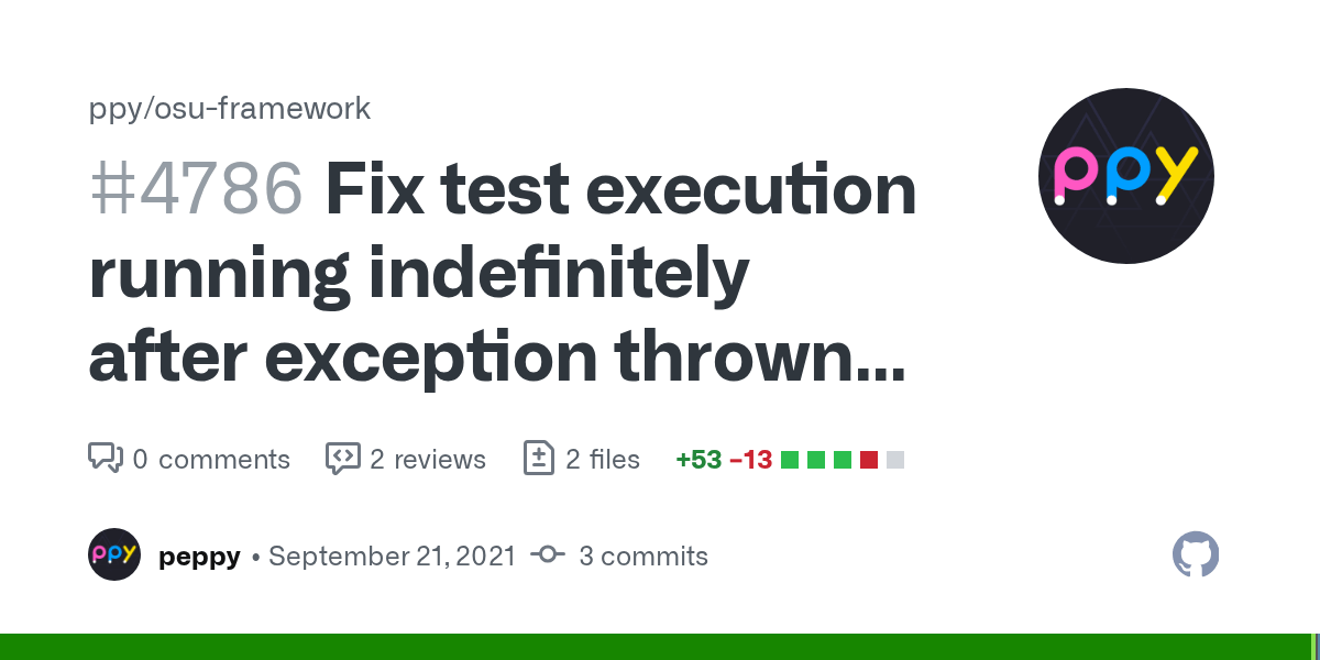 Fix test execution running indefinitely after exception thrown in