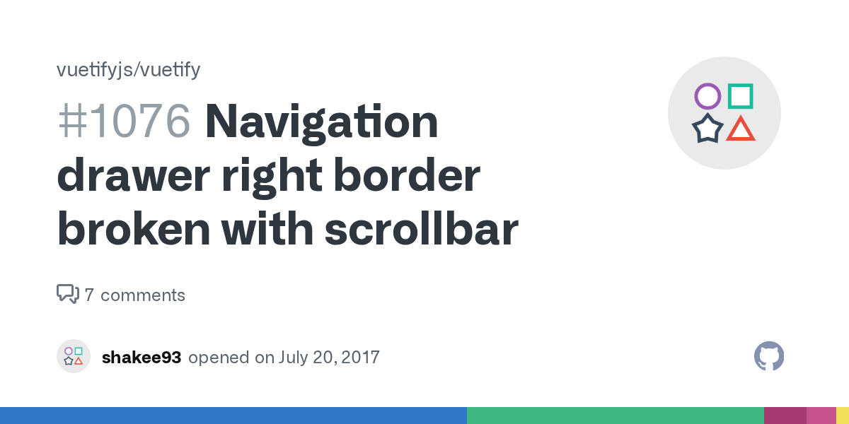 Navigation drawer right border broken with scrollbar · Issue 1076