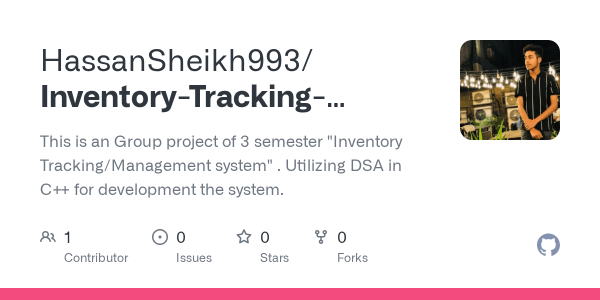 GitHub HassanSheikh993/InventoryTrackingManagementsystem This is
