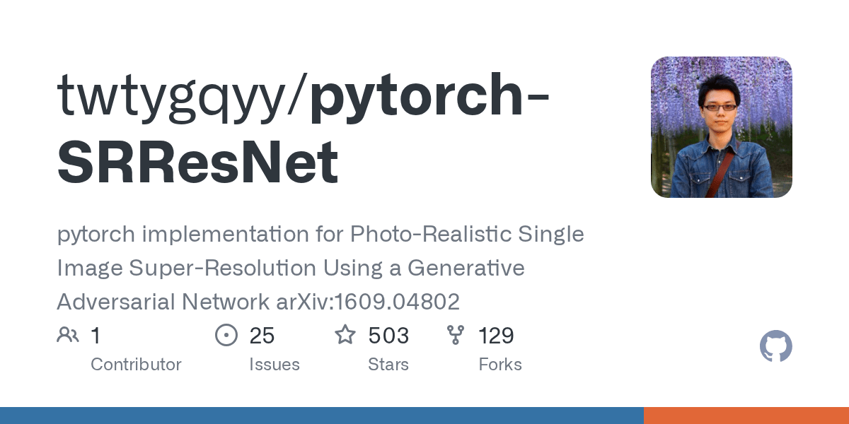 GitHub pytorch implementation for Photo
