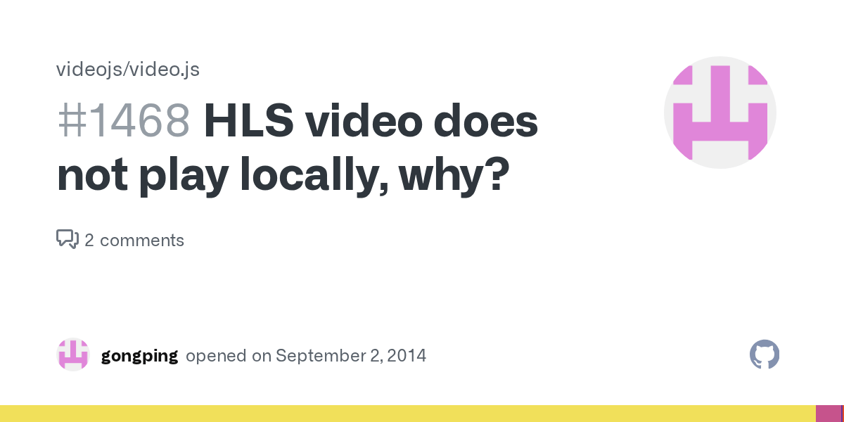 HLS video does not play locally, why? · Issue 1468 · videojs/video.js