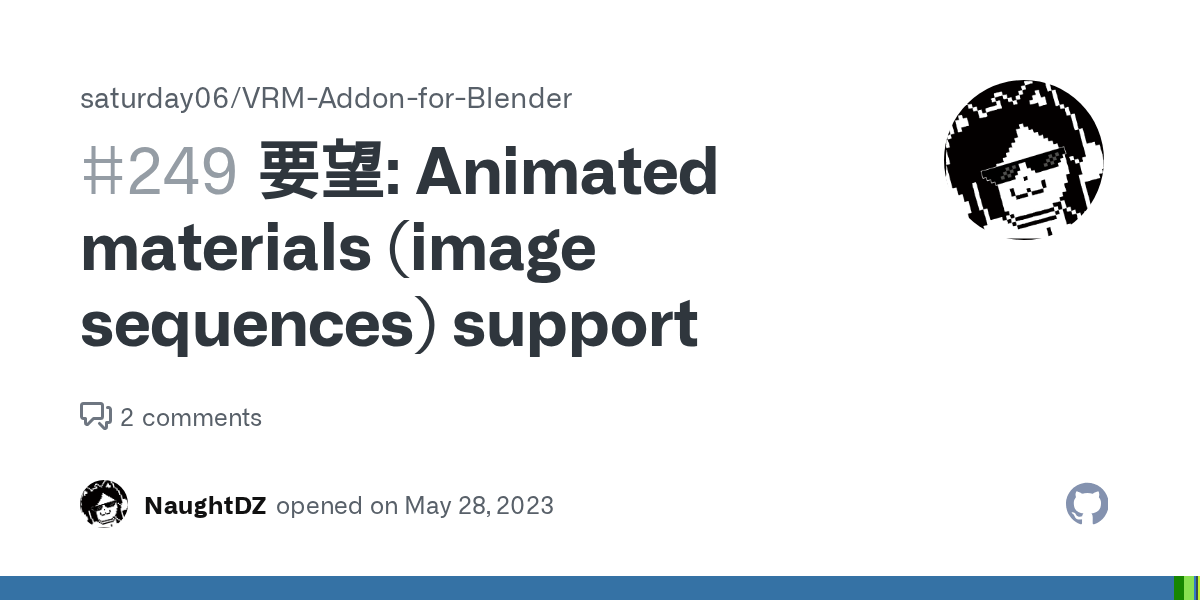 要望 Animated materials (image sequences) support · Issue 249