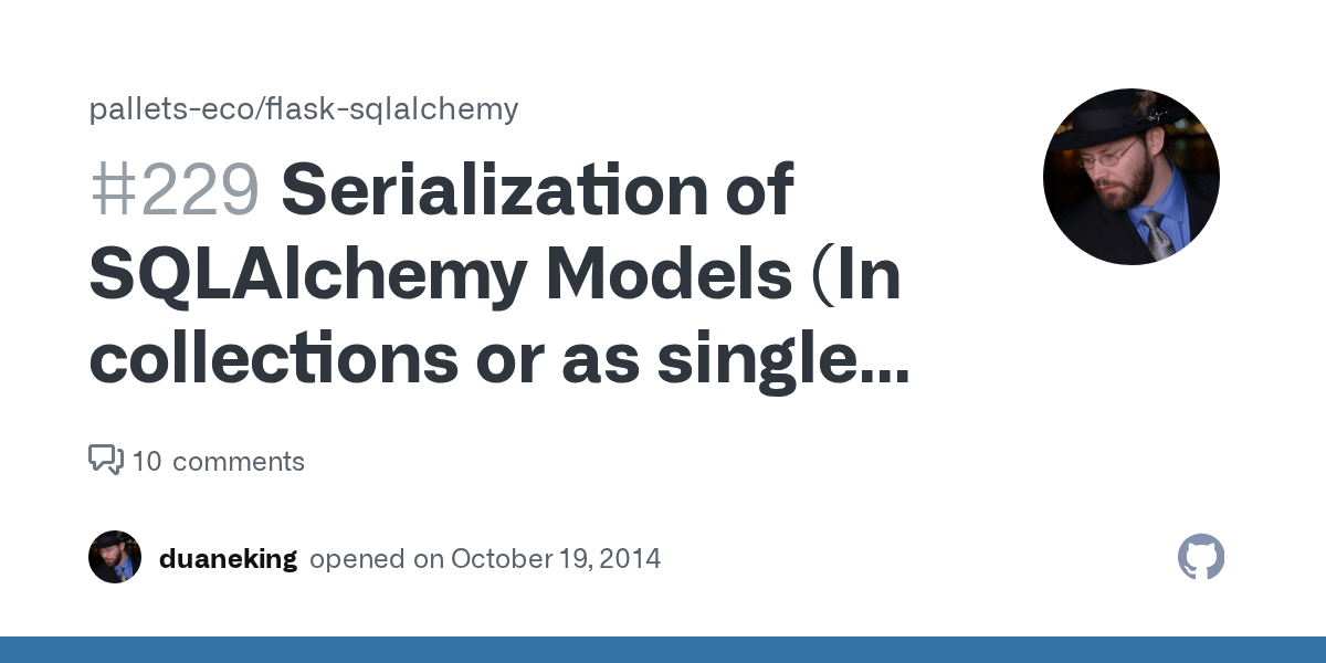 Serialization of SQLAlchemy Models (In collections or as single objects