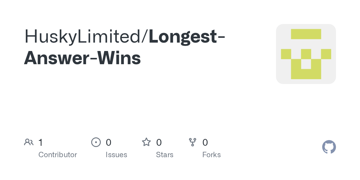 GitHub HuskyLimited/LongestAnswerWins