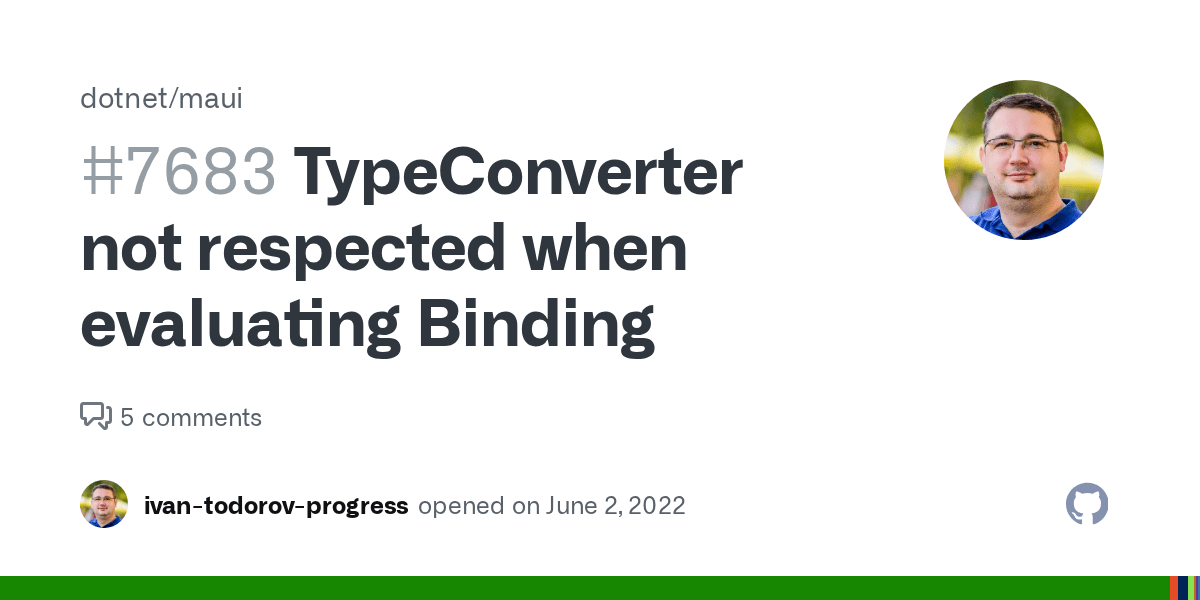 TypeConverter not respected when evaluating Binding · Issue 7683 · · GitHub