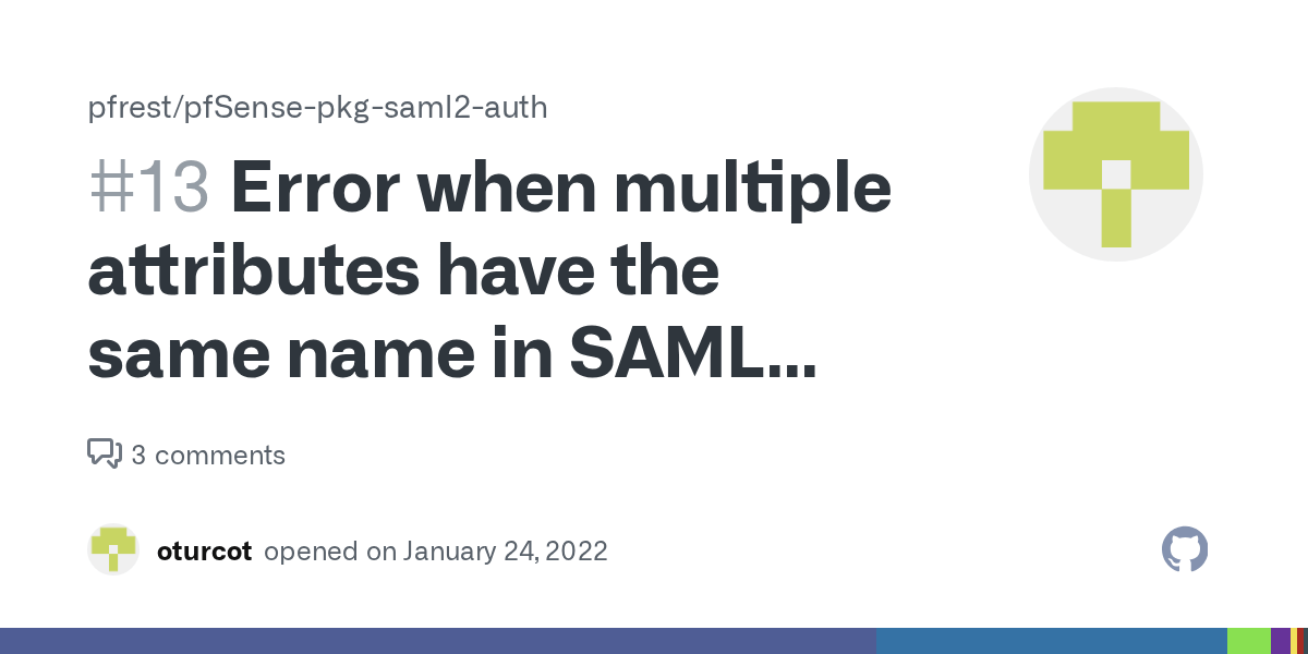 Error when multiple attributes have the same name in SAML response. · Issue 13