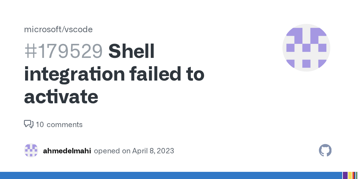Shell integration failed to activate · Issue 179529 · microsoft/vscode