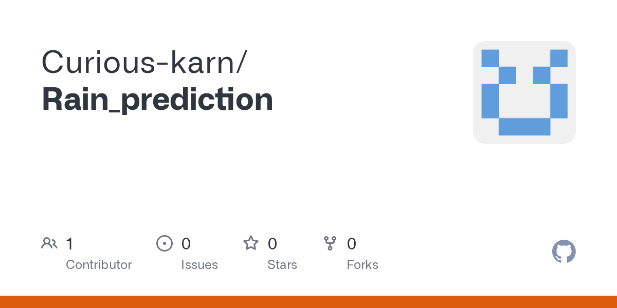 GitHub Curiouskarn/Rain_prediction