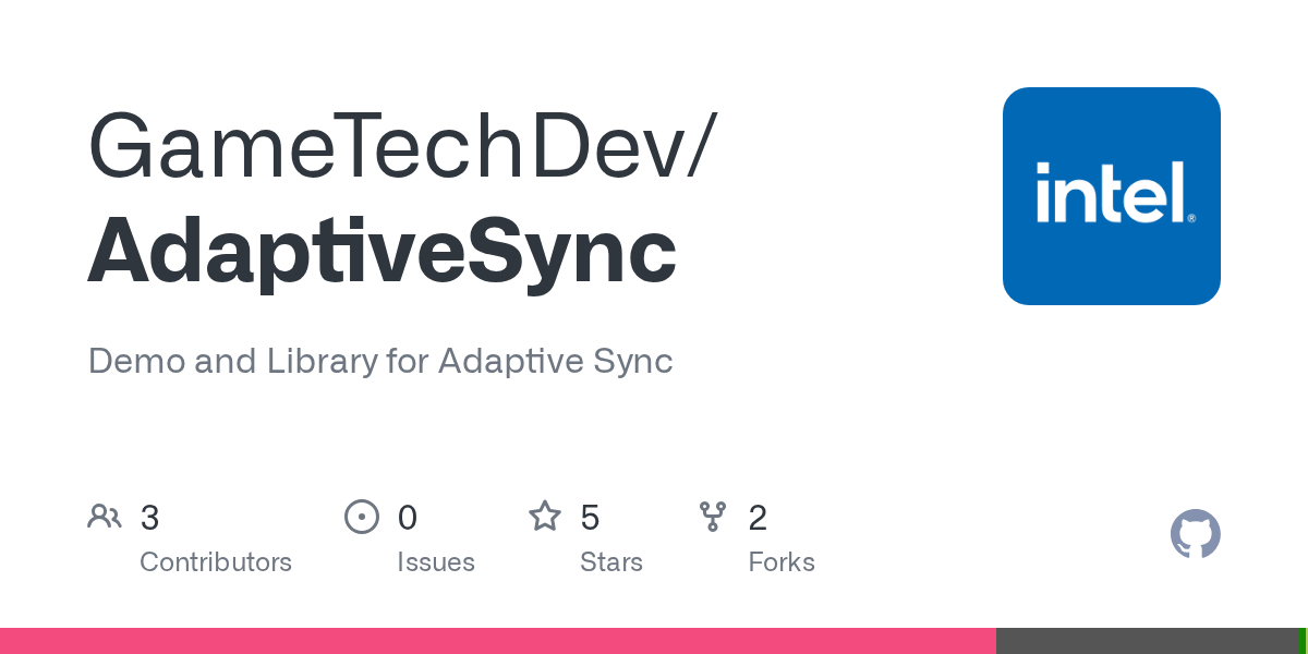 GitHub GameTechDev/AdaptiveSync Demo and Library for Adaptive Sync