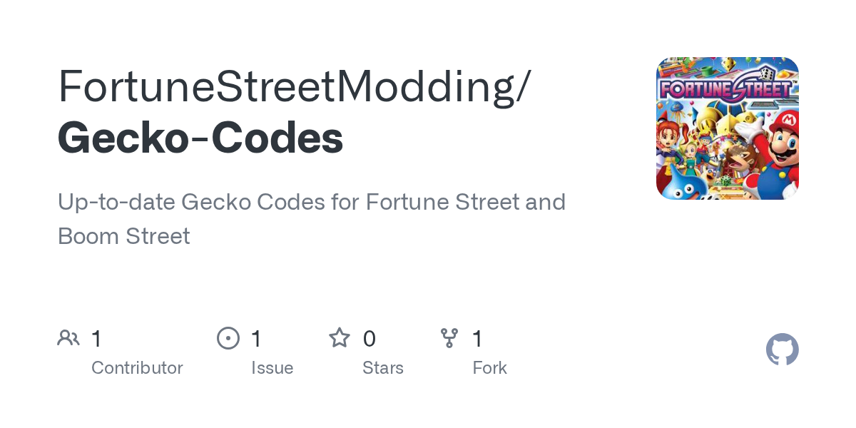 GitHub FortuneStreetModding/GeckoCodes Uptodate Gecko Codes for