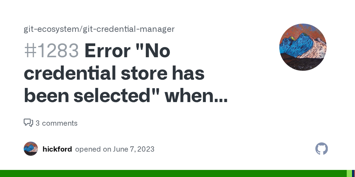 Error "No credential store has been selected" when using multiple