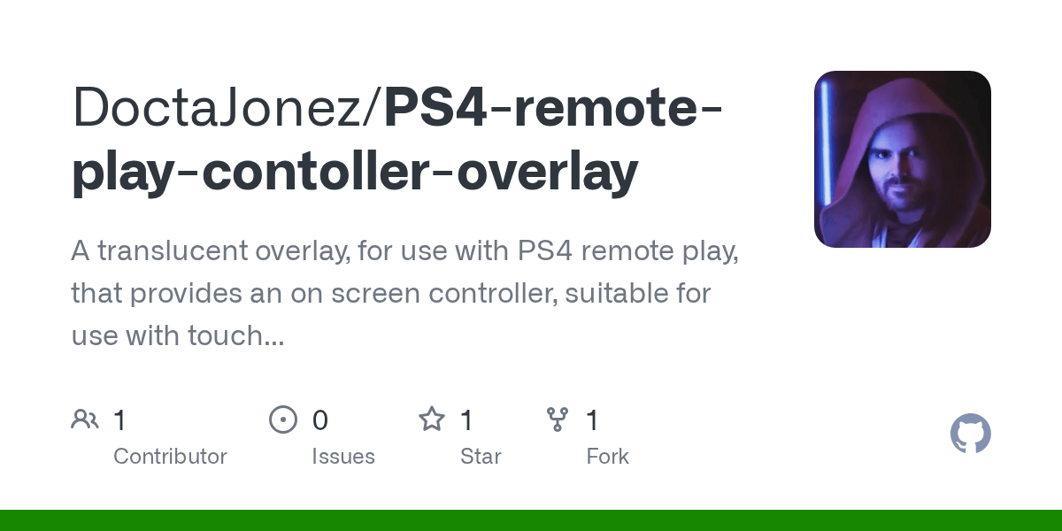 GitHub DoctaJonez/PS4remoteplaycontolleroverlay A translucent