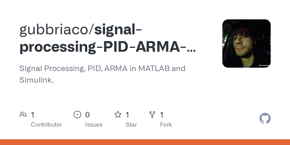 GitHub gubbriaco/signalprocessingPIDARMAMATLABSimulink Signal
