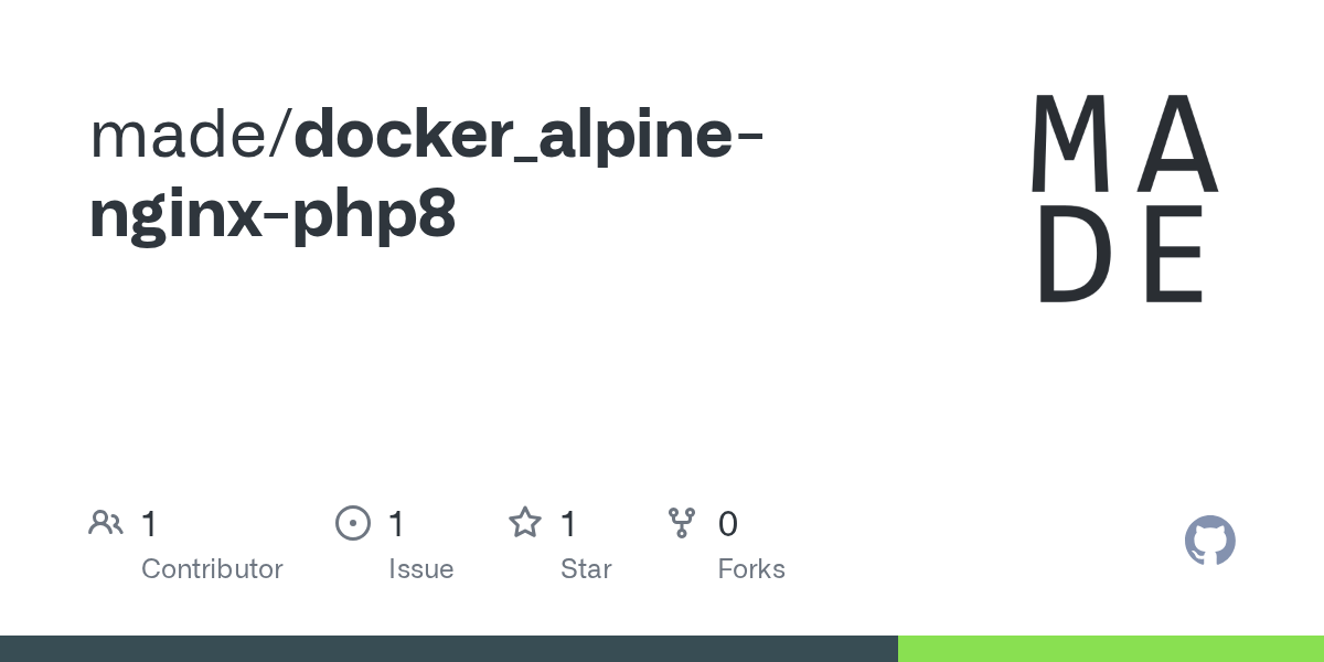 GitHub made/docker_alpinenginxphp8