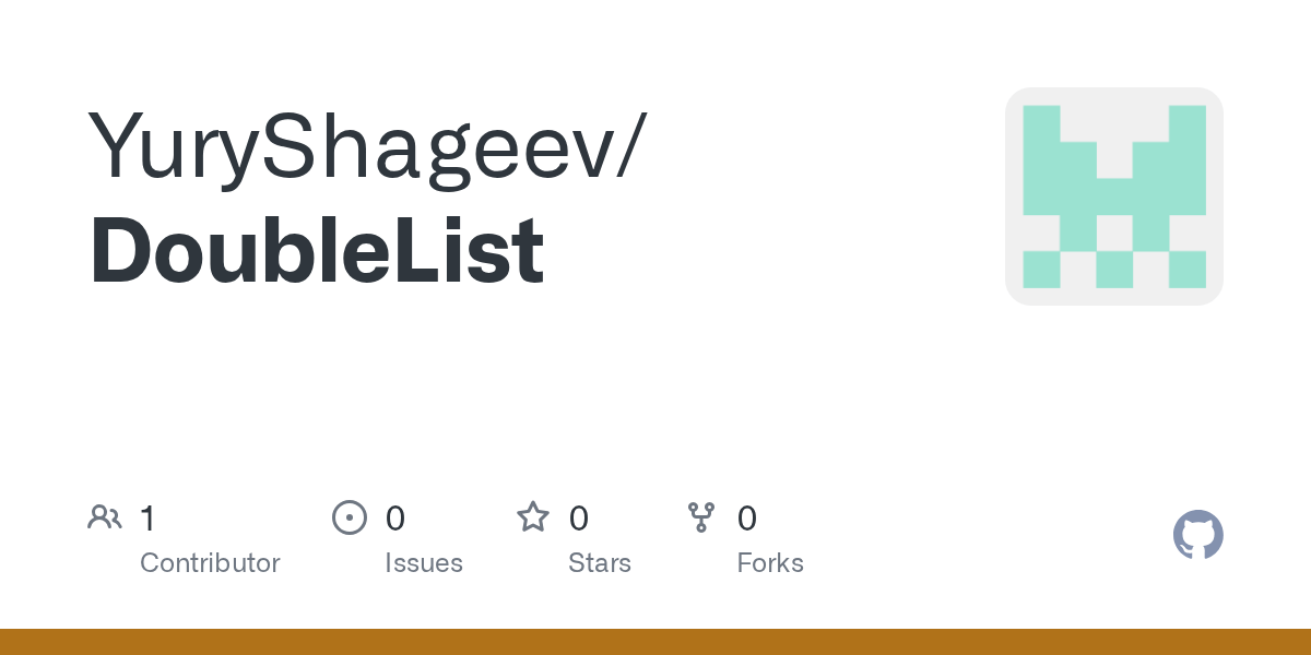 GitHub YuryShageev/DoubleList