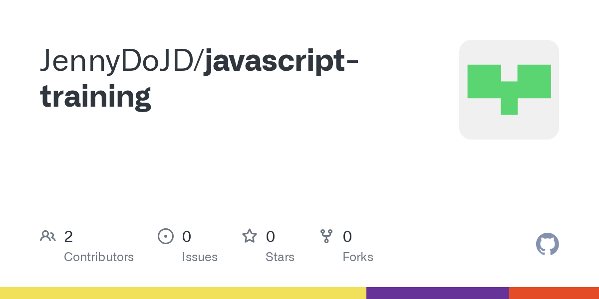 GitHub JennyDoJD/javascripttraining