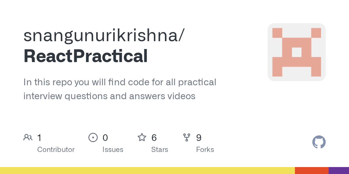 GitHub snangunurikrishna/ReactPractical In this repo you will find