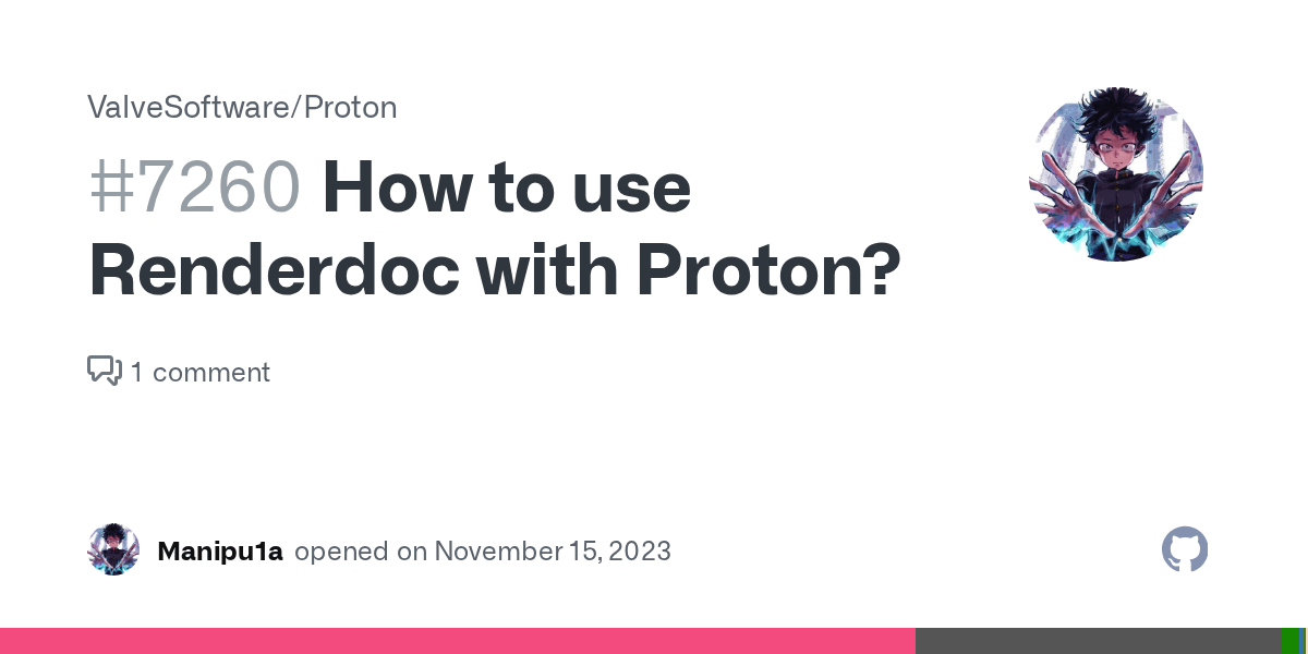 How to use Renderdoc with Proton? · Issue 7260 · ValveSoftware/Proton