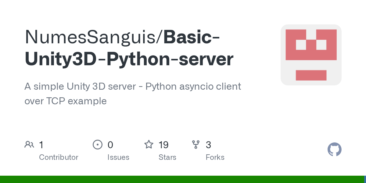 GitHub NumesSanguis/BasicUnity3DPythonserver A simple Unity 3D