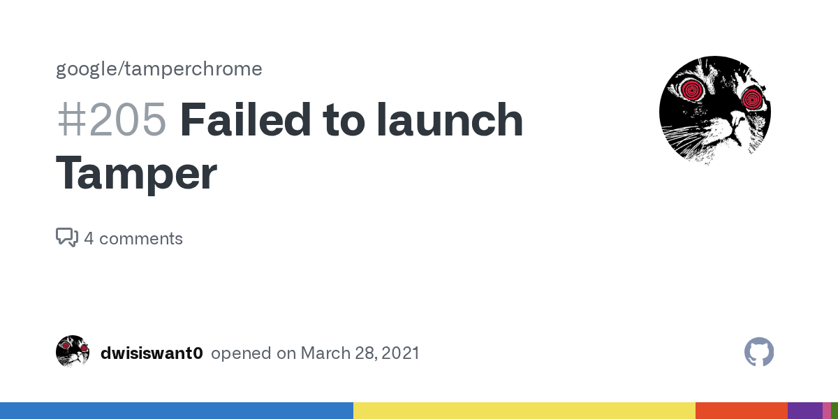 Failed to launch Tamper · Issue 205 · google/tamperchrome · GitHub