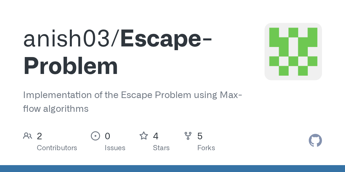 GitHub anish03/EscapeProblem Implementation of the Escape Problem