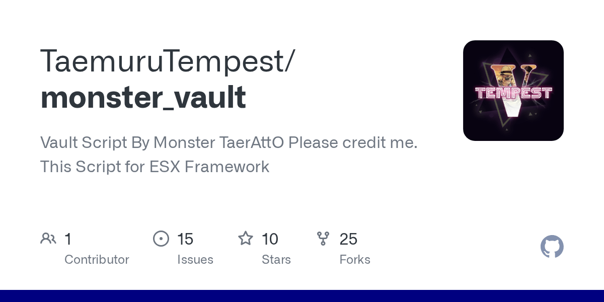 GitHub MonsterTaerAttO/monster_vault Vault Script By Monster