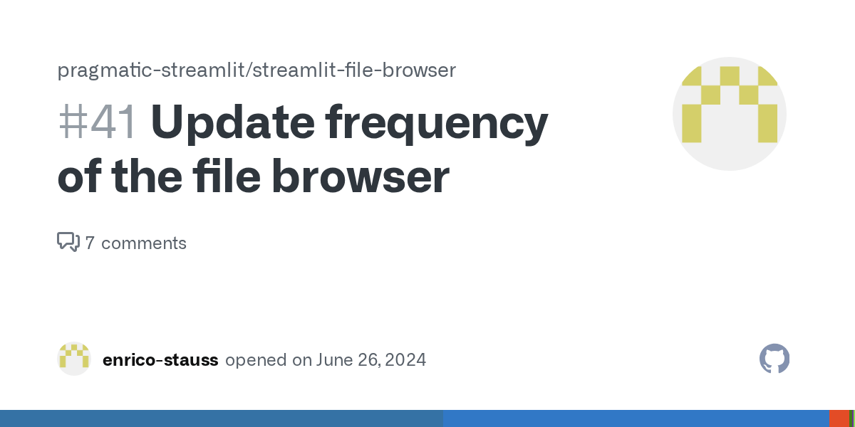 Update frequency of the file browser · Issue 41 · pragmaticstreamlit