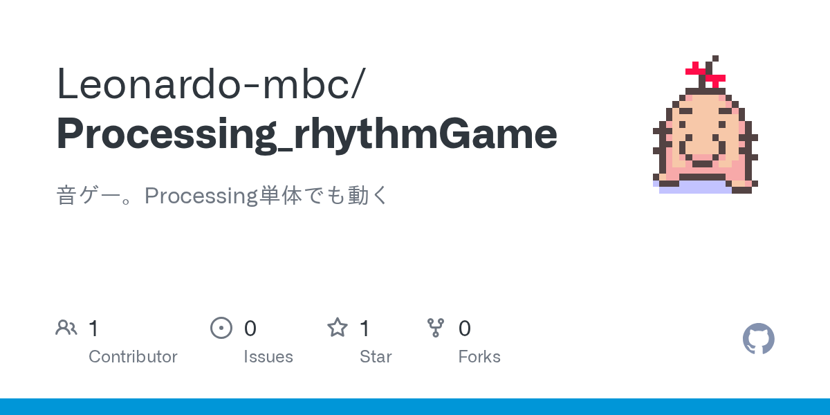 GitHub Leonardombc/Processing_rhythmGame 音ゲー。Processing単体でも動く