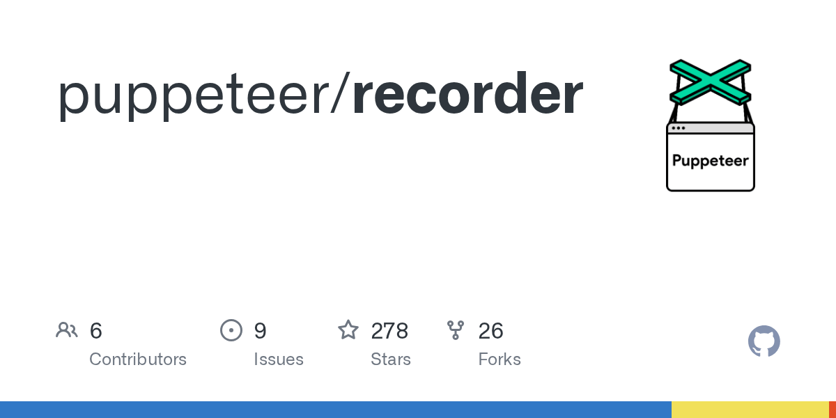 GitHub puppeteer/recorder