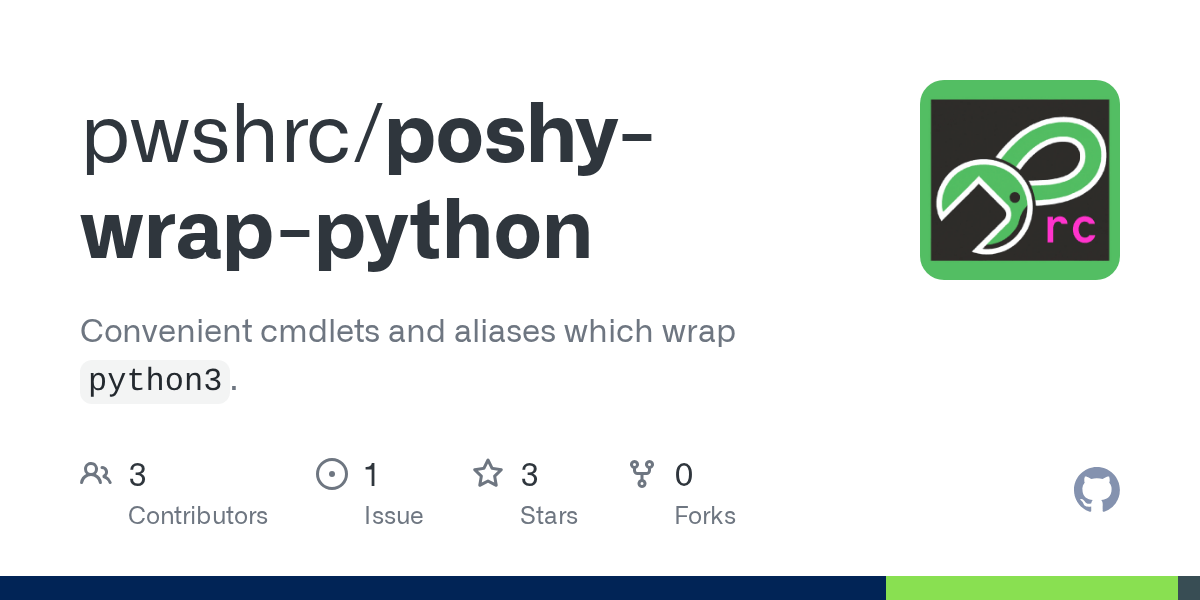 GitHub pwshrc/poshywrappython Convenient cmdlets and aliases which