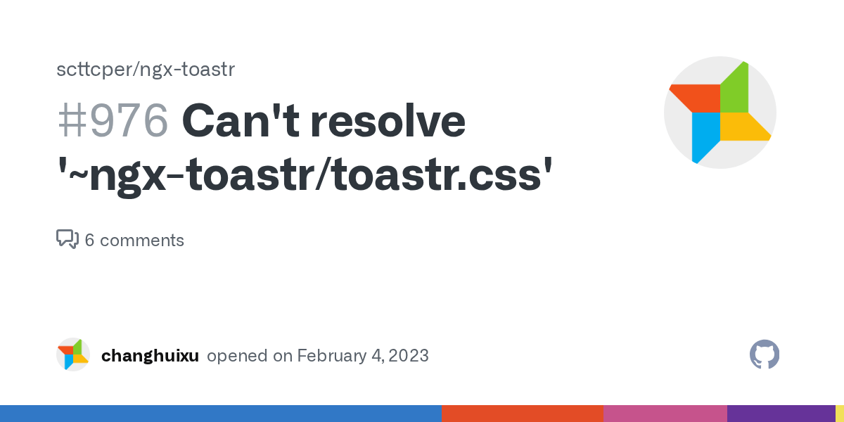 Can't resolve 'ngxtoastr/toastr.css' · Issue 976 · scttcper/ngx