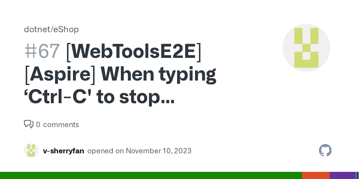 [ToolsE2E][Aspire] When typing ‘CtrlC' to stop debugging
