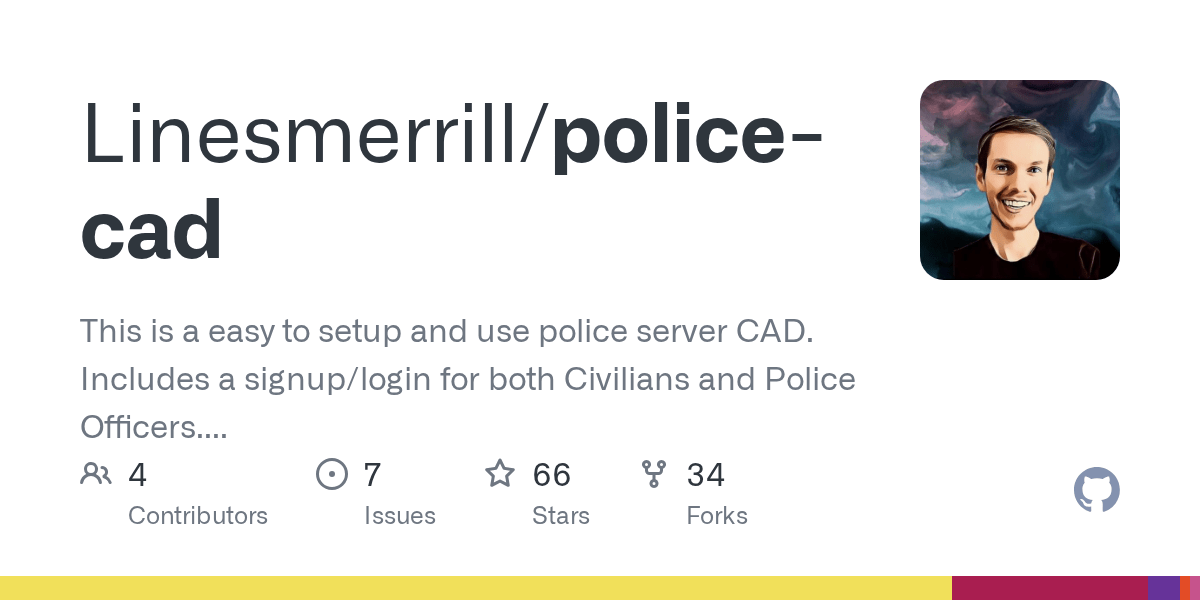 GitHub Linesmerrill/policecad This is a easy to setup and use