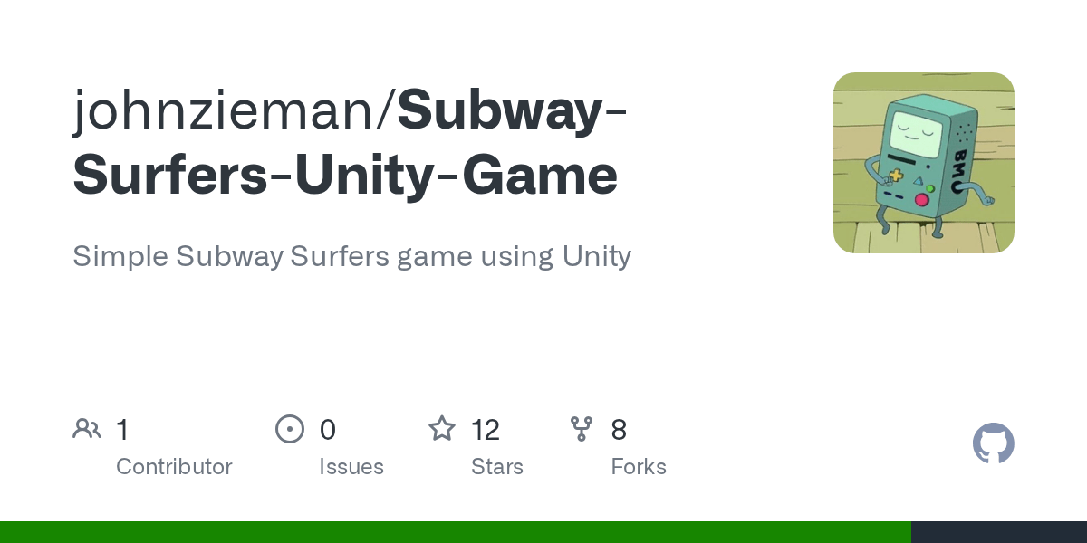 GitHub johnzieman/SubwaySurfersUnityGame Simple Subway Surfers