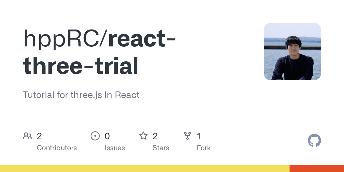 GitHub hppRC/reactthreetrial Tutorial for three.js in
