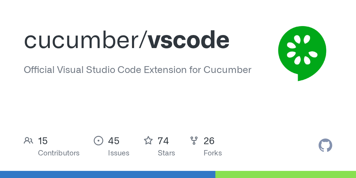 GitHub cucumber/vscode Official Visual Studio Code Extension for
