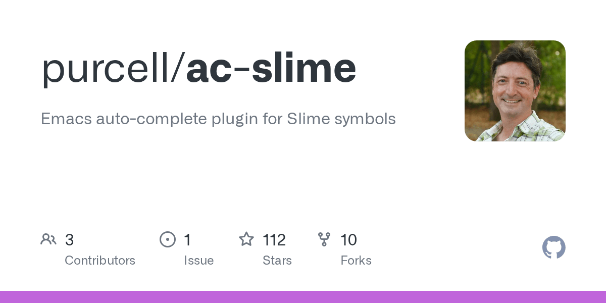 GitHub purcell/acslime Emacs plugin for Slime symbols