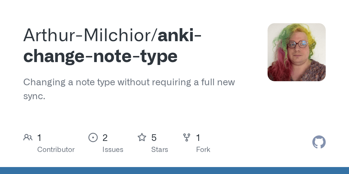 GitHub ArthurMilchior/ankichangenotetype Changing a note type