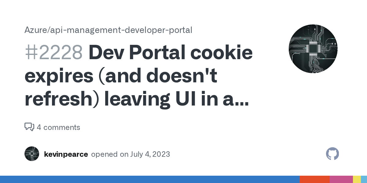 Dev Portal cookie expires (and doesn't refresh) leaving UI in an