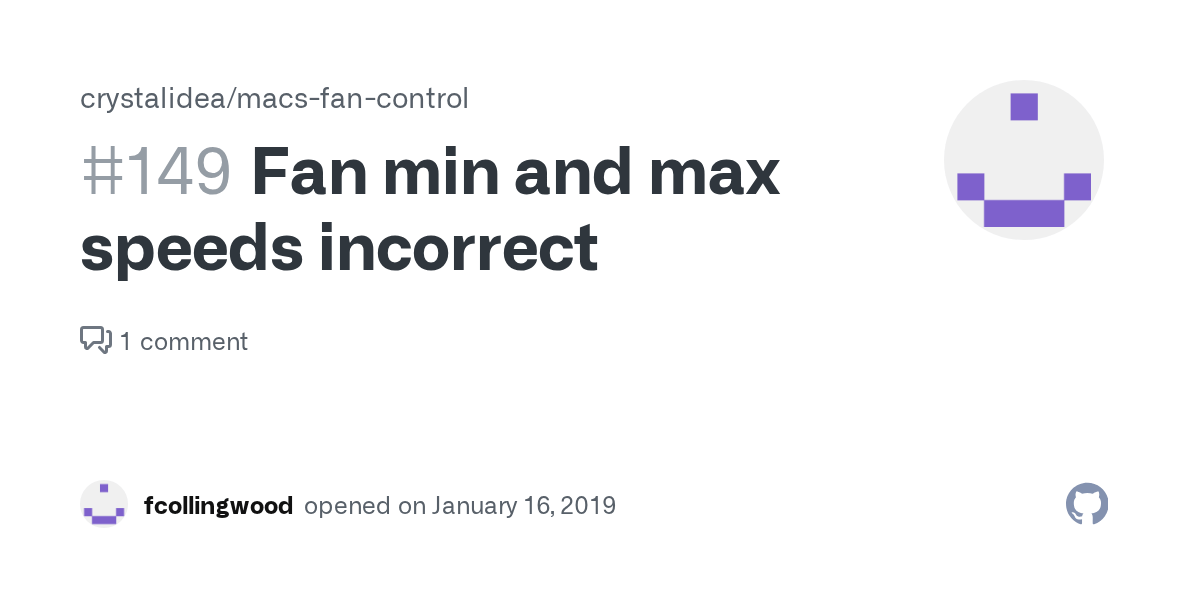 Fan min and max speeds incorrect · Issue 149 · crystalidea/macsfan
