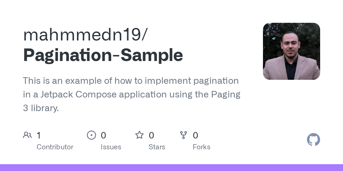 GitHub mahmmedn19/PaginationSample This is an example of how to